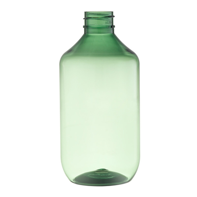 la bocca di plastica trasparente 28mm della bottiglia di verde 350ml ha personalizzato