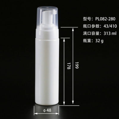 Bottiglia riutilizzabile della pompa della schiuma dell'animale domestico 280ml per i prodotti della pulitrice della pelle