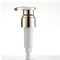 Pompa cosmetica dorata Logo Lasering di distribuzione del prodotto disinfettante della mano dei pp