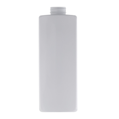 IBELONG Flacone per shampoo in plastica PETG rettangolare bianco trasparente da 500 ml