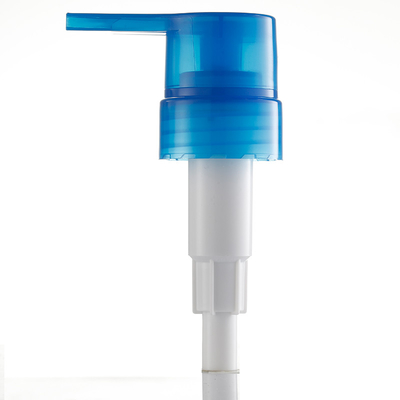 Pompa cosmetica di plastica blu su misura della lozione per la bottiglia 33mm