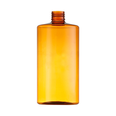 La bottiglia di plastica trasparente arancio può essere stile/colore/dimensione su misura