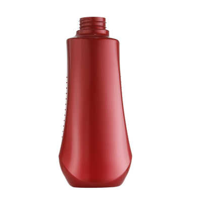 Bottiglia su ordinazione colorata vuota all'ingrosso di cura di pelle del PE 450ml di dimensione 20/410 del collo della bottiglia di plastica rossa della lozione